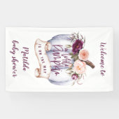 Kleine pompoen waterverf herfst baby shower spandoek (Horizontaal)