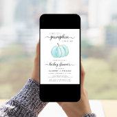 Kleine pompoen Waterverf Koppels Baby Jongen Douch Kaart