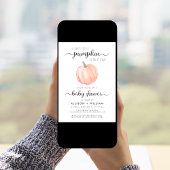 Kleine Pompoen Waterverf Koppels Baby shower Kaart