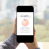 Kleine Pompoen Waterverf Koppels Baby shower Kaart