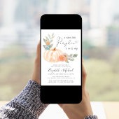 Kleine Pompoen Waterverf Koppels Baby shower Kaart