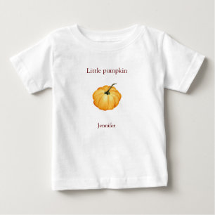 kleine pompoen waterverf met naam plaats T-Shirt