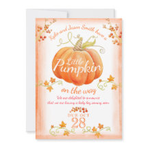 Kleine pompoen waterverf zwangerschapsaankondiging