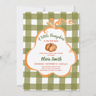 Kleine Pompoen Whimsical Lint Salie Babyborrel Kaart