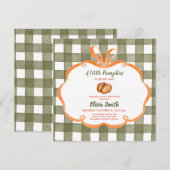 Kleine Pompoen WhimsySage Lint Frame Baby Borrel (Voorkant / Achterkant)