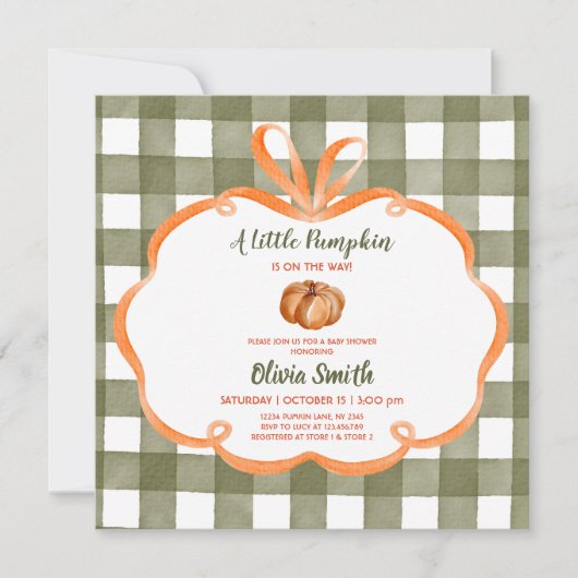 Kleine Pompoen WhimsySage Lint Frame Baby Borrel (Voorkant)