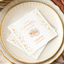 Kleine Pompoen Wilde Bloemen Baby Shower Servetten