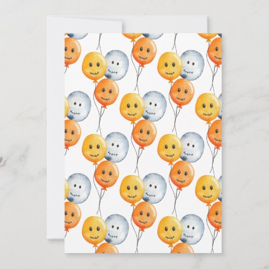 Kleine pompoen wordt drie Halloween Verjaardag Kaart (Achterkant)