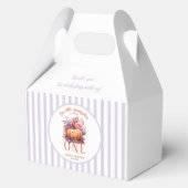 Kleine pompoen wordt een 1e verjaardag bedankdoosjes (Voorkant)