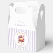 Kleine pompoen wordt een 1e verjaardag bedankdoosjes (Open)