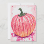 Kleine pompoen wordt een Waterverf 1e verjaardag Kaart (Achterkant)