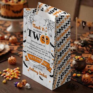 Kleine Pompoen Wordt Twee Halloween 2e Verjaardag Klein Cadeauzakje