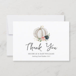 Kleine pompoen zijn onderweg Baby shower Dank je w Bedankkaart