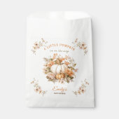 Kleine pompoen zijn onderweg naar Baby shower Bedankzakje (Voorkant)