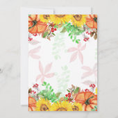 Kleine pompoen zijn onderweg naar baby shower kaart (Achterkant)