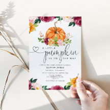 Kleine pompoen zijn onderweg naar baby shower