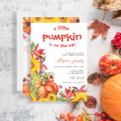 Kleine pompoen zijn onderweg naar baby shower kaart