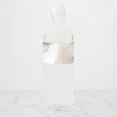 Kleine pompoen zijn onderweg naar Baby shower Waterfles Etiket (Achterkant)