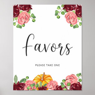 kleine pompoen zijn onderweg naar herfst Favors Poster