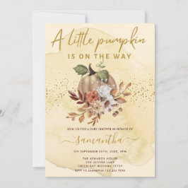 Kleine pompoen zijn onderweg naar het Herfst Baby  Kaart