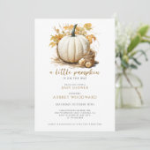 Kleine pompoen zijn onderweg naar het Herfst Baby  Kaart (Staand voorkant)