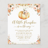 kleine pompoen zijn onderweg om baby shower uit te (Voorkant)