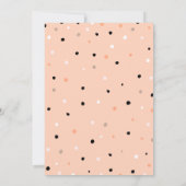 Kleine pompoen zonnebloemen, bladeren, Stippen Bab Kaart (Achterkant)