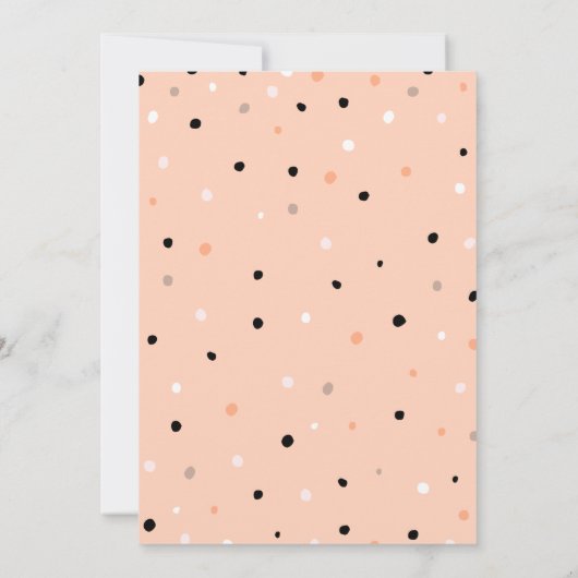 Kleine pompoen zonnebloemen, bladeren, Stippen Bab Kaart (Achterkant)