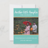 Kleine pompoen Zwangerschap Aankondiging Kaart (Voorkant)