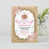 Kleine pompoenbaby-douche-uitzending kaart (Staand voorkant)