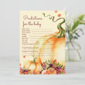 Kleine pompoenbaby voorspellingen en advies. kaart (Staand voorkant)