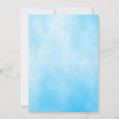 Kleine pompoenblauw Baby shower Kaart (Achterkant)