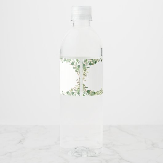 Kleine pompoenblauw Baby shower Waterfles Etiket (Achterkant)