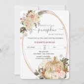 Kleine pompoenbloemen Lijst Baby shower Kaart (Voorkant)