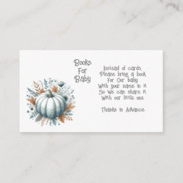 Kleine pompoenboeken voor Baby-afsluitkaart Informatiekaartje