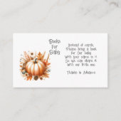 Kleine pompoenboeken voor Baby-afsluitkaart Informatiekaartje (Voorkant)