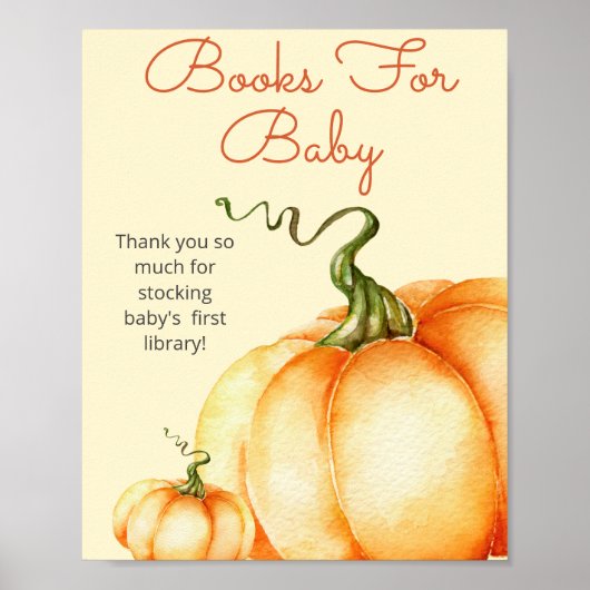 Kleine pompoenboeken voor baby poster (Voorkant)
