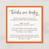 Kleine Pompoenboeken voor Baby shower Behuizing Au Informatiekaartje (Achterkant)