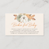 Kleine pompoenboeken voor Baby shower voor Baby Informatiekaartje (Voorkant)