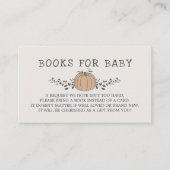 Kleine pompoenboeken voor herfst baby shower voor  informatiekaartje (Voorkant)