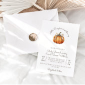 Kleine pompoenboog minimaal neutraal Baby shower Kaart