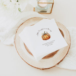 Kleine pompoenboog minimaal neutraal Baby shower Servet