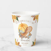 Kleine pompoendinosaurusherfst baby shower papieren bekers (Voorkant)