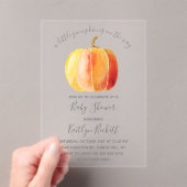 Kleine pompoenen Baby shower Acryl Uitnodigingen (Insitu (Draagbaar))