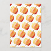 Kleine pompoenen Baby shower Advieskaart (Achterkant)