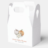 Kleine pompoenen Baby shower Bedankdoosjes (Geopend)