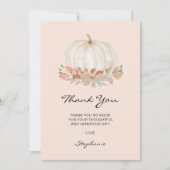 Kleine pompoenen Baby shower Bedankkaart (Voorkant)