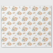 Kleine pompoenen Baby shower Cadeaupapier (Vlak)