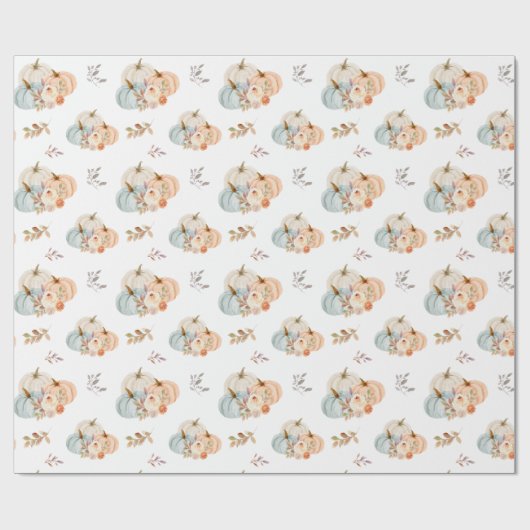 Kleine pompoenen Baby shower Cadeaupapier (Vlak)