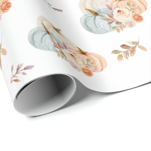 Kleine pompoenen Baby shower Cadeaupapier (Rol Hoek)